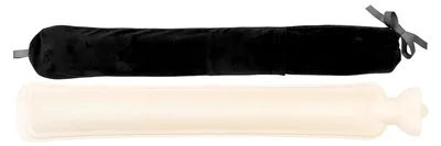 Produktbild von Schlauchwärmflasche: Lange Nacken-Wärmflasche mit abnehmbarem Fleece-Bezug, 2 Liter, 72 cm (Wärmflasche lange Form, Wärmeflasche, Wärmekissen)