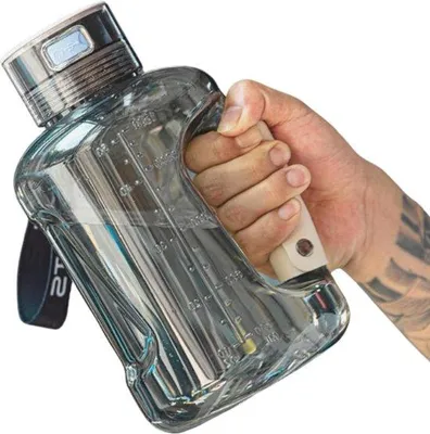 Produktbild von Famanu Wasserstoffwasserflasche 1,5L - Mit SPE PEM-Technologie, tragbar, grau