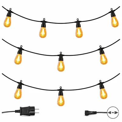 Obrázek produktu pro Řetěz LED světel MasterLED, určený pro venkovní použití, délka 6,5 m, 10 žárovek ST14, napětí 24 V, efekt plamene, teplota barvy 2700 K, stupeň krytí IP44