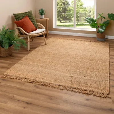 Produktbild von Steffensmeier Jute Teppich Goa Double Face Natur | Eckig | Läufer | Boho | Flur, Eingang, Wohnzimmer