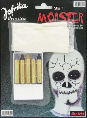 Produktbild von Skelett Make Up und Glatze / Halloween Karneval Party Schminke