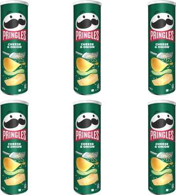 Produktbild von Pringles Cheese und Onion Käse und Zwiebelgeschmack 185g 6er Pack