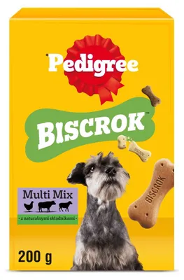 Zdjęcie produktu dla Pedigree Biscrok Multi Mix 200g Chrupiące Ciastka Przysmak Dla Psa