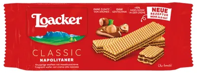 Obrázek produktu pro Loacker Napolitaner křupavá oplatka s lískooříškovým krémem 175g