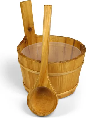 Produktbild von Saunakübel und Sauna-Kelle aus Fichte