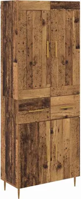 Zdjęcie produktu dla Highboard z szufladą Stare drewno 69,5 x 34 x 180 cm