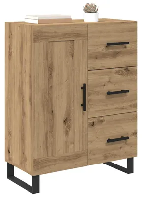Obrázek produktu pro vidaXL Artisan dubový příborník 69,5 x 34 x 90 cm kompozitní dřevo a železo
