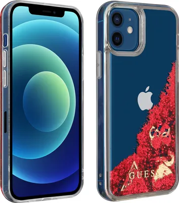 Produktbild von Guess Guhcp12Sglhflra Iphone 12 Mini 5,4"" Malinowy/Raspberry Hardcase Glitter Charms