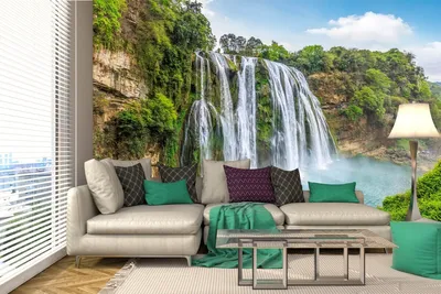 Produktbild von Vlies Fototapete HUANGGUOSHU-WASSERFALL 375 x 250 cm (inkl. Kleister) - Vlies Tapete, Wandtapete, Wandbilder - Tapete für Wohnzimmer Schlafzimmer, Büro, Küche - Montagefertig