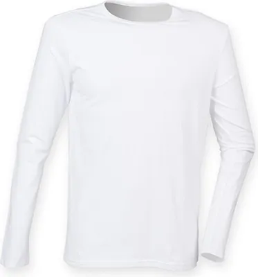 Immagine prodotto di SF Men SF124 | Uomo Feel Good Stretch T a maniche lunghe / taglio lungo - Colore: Bianco - Taglia: S