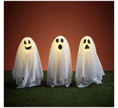 Produktbild von 3-Ständer mit Stangen, LED-Halloween-Requisiten, Gartendekoration, 40 cm