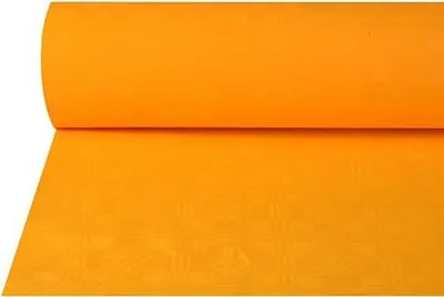 Produktbild von Papstar Papiertischtuch mit Damastprägung 50 m x 1 m orange, 4 x 1 Rolle