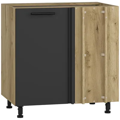Produktbild von Halmar Unterer Eckküchenschrank Vento DN-100/82 - Craft Oak / Anthrazit