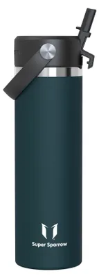 Immagine prodotto di Borraccia in acciaio inossidabile Sparrow, capacità 750 ml, thermos con coperchio e cannuccia
