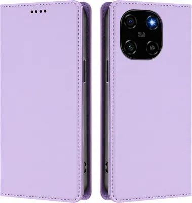 Obrázek produktu pro Kožené pouzdro pro Blackview Color 6, magnetické flipové pouzdro zPolyuretankůže se stojánkem Světle fialová