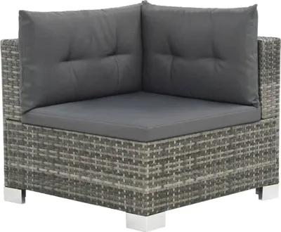 Obrázok produktu pre vidaXL 10-dielna záhradná obývacia súprava s vankúšmi Poly Rattan Grey