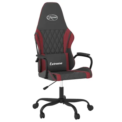 Produktbild von Gaming-Stuhl Schwarz und Weinrot Kunstleder