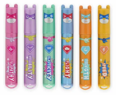 Immagine prodotto di Legami Mini Highlighters Set Teddys Superpower, 6-tlg., Textmarker, Leuchtmarker, Stifte, MH0005