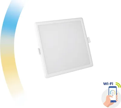 Produktbild von Spectrum LED Panel SMART Home Einbauleuchte 12W eckig weiß 1150lm Alexa Google Warm bis Kalt 3000K-6500K DIMMBAR
