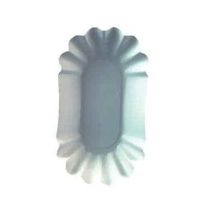 Produktbild von 250 Gude Schalen, Pappe oval 10 cm x 17 cm x 3 cm weiss G270506