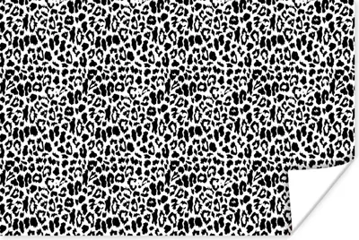 Produktbild von MuchoWow® Poster Tiermuster - Design - Schwarz - Weiß 60x40 cm - Schlafzimmerdekoration