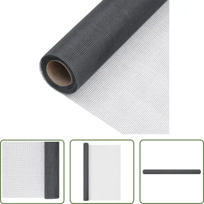 Immagine prodotto di The Living Store Zanzariera in fibra di vetro 100x500 cm Grigio
