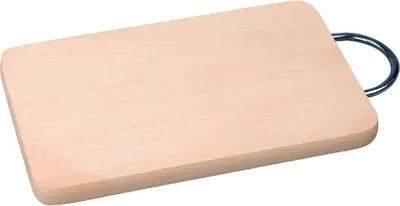 Image de planche à découper 35x22x1,6cm bois + poignée métal