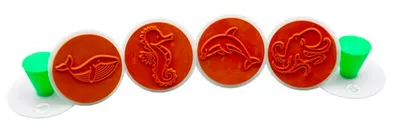 Produktbild von EDUPLAY 220142 Meerestierstempel 6er Set, mehrfarbig, 6-teilig (1 Set)