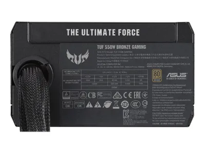Zdjęcie produktu dla Asus Tuf-Gaming-550B, 550 W, 100 - 240 V, 25 A, 120 W, 549,6 W, 120 W