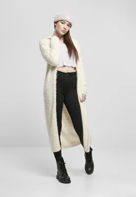 Produktbild von Urban Classics Ladies - Hooded Feather Cardigan sand - 4XL