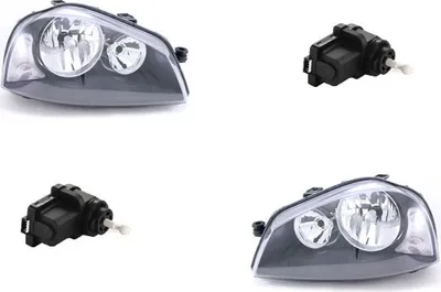 Produktbild von Scheinwerfer passend für Seat Arosa 00-04 H7 H3 Satz Links Rechts mit Stellmotor 6H1941029 6H1941030 1J0941295B 1J0941295F 9948336 1J0941295C 6 Johns