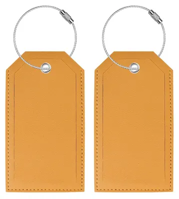 Immagine prodotto di Omgoods - Etichette per valigie - Confezione da 2, colore giallo