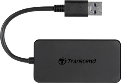 Zdjęcie produktu dla Transcend HUB2, USB 3.2 Gen 1 (3.1 Gen 1) Type-A, Czarny, CE/FCC/BSMI/KC/RCM/EAC, USB, 5 V, 0.9 A