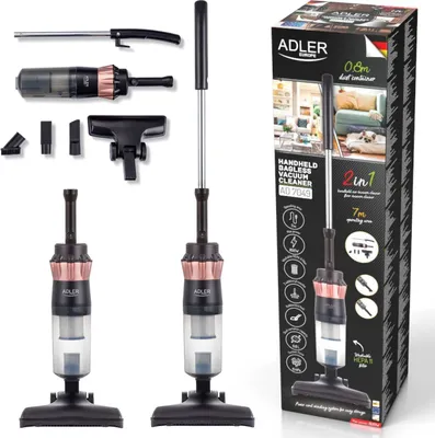 Produktbild von Adler AD 7049, 2-in-1-Stabstaubsauger, Beutellos, Schwarz, Kupfer, Rechteckig, Trocken, HEPA