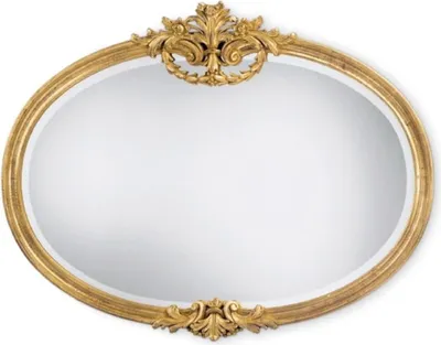 Produktbild von Casa Padrino Luxus Barock Spiegel Gold - Ovaler italienischer Barockstil Massivholz Wandspiegel - Luxus Möbel im Barockstil - Prunkvolle Barock Möbel -  Italy - Luxus Barock Interior