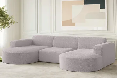 Produktbild von Wohnlandschaft U-Form Sofa PALMA in Stoff Ascot Rose