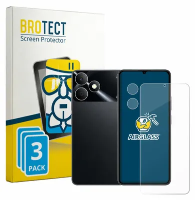 Produktbild von 3x BROTECT Schutzglas für realme Note 80 (Display+Kamera) Schutzfolie Panzer Folie Glas Display Schutz klar