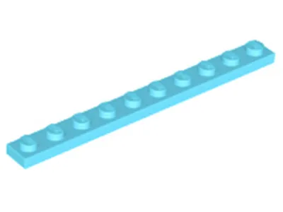 Produktbild von Lego® 1x10 Platten 4477 - 250 Stück Mittleres Azurblau