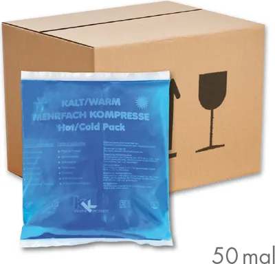 Produktbild von Kalt-Warm Kompressen | KK Hygiene Mehrfachkompresse | Größe: 13 x 14 cm | 50 Stück | Mikrowellengeeignet