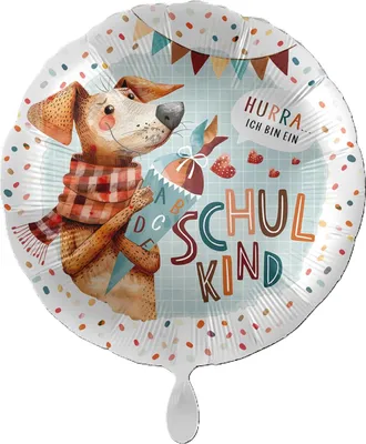Produktbild von 18"/Ø43cm Folienballon  "Schulkind Hund"