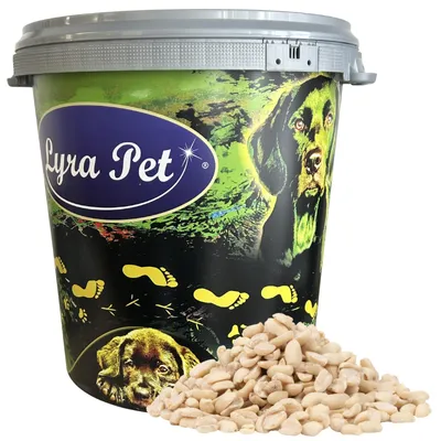Produktbild von 10 kg Lyra Pet® Erdnusskerne SPLITS in 30 L Tonne