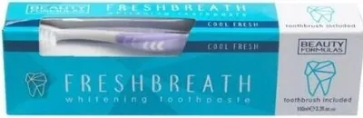 Zdjęcie produktu dla Beauty Formulas Freshbreath Wybielająca pasta do zębów, 100 ml + szczoteczka