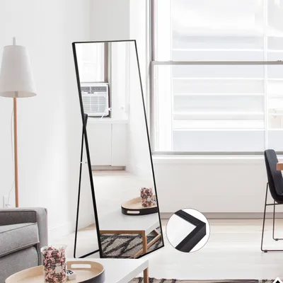Produktbild von 150 x 40 cm Ganzkörperspiegel, 3 in 1 Standspiegel und Wandspiegel, Ankleidespiegel, Garderobenspiegel für Schlafzimmer, Wohnzimmer und Eingangsbereic