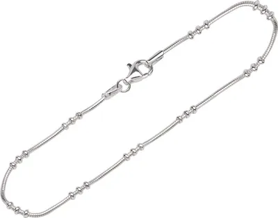 Produktbild von Armband 925 Sterling Silber 19cm Schlangenkette diamantiert gedreht Armkette Neu