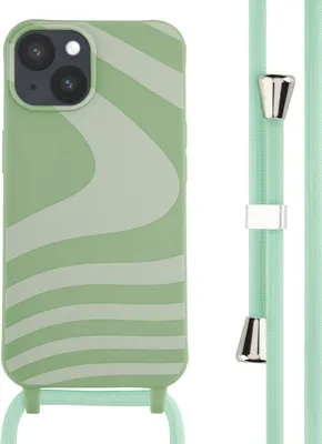 Produktbild von imoshion SilikonHülle design mit Band iPhone 14 - Retro Green