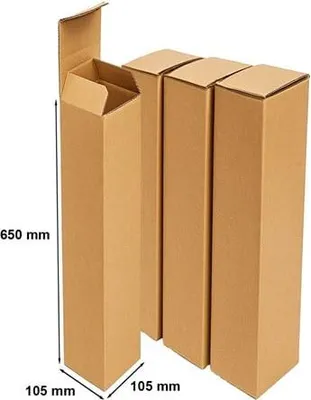 Obrázek produktu pro Kartonová krabice s výsekem pro balení - balení 105 x 105 x 650 mm - 10 kusů