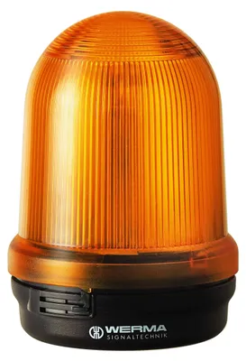 Produktbild von WERMA LED-Dauerleuchte BM 24VDC 82937055 gelb überwacht Bodenmontage