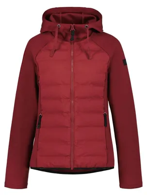 Produktbild von Icepeak Ashburn Midlayer Jacke für Damen mit Kapuze, Farbe:Rot, Größe:XL