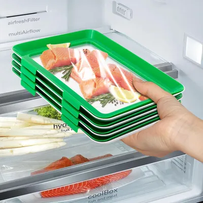 Immagine prodotto di Omgoods - Set di 3 contenitori riutilizzabili per alimenti con pellicola elastica