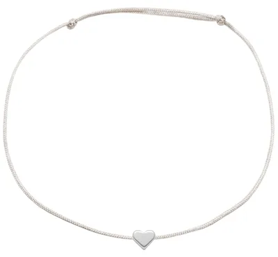 Imagen del producto de Tobillera de plata con forma de corazón, ajustable, para mujer, con dijes de corazón, hecha a mano, joyería para el tiempo libre